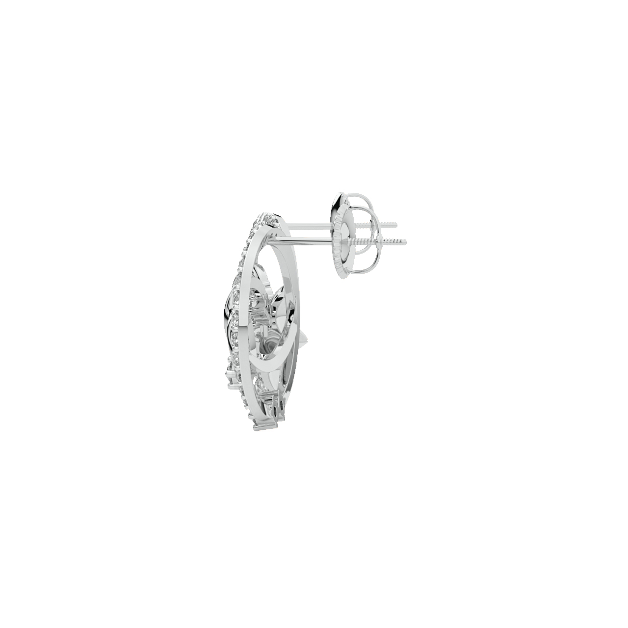 Grace Round Diamond Stud Earrings